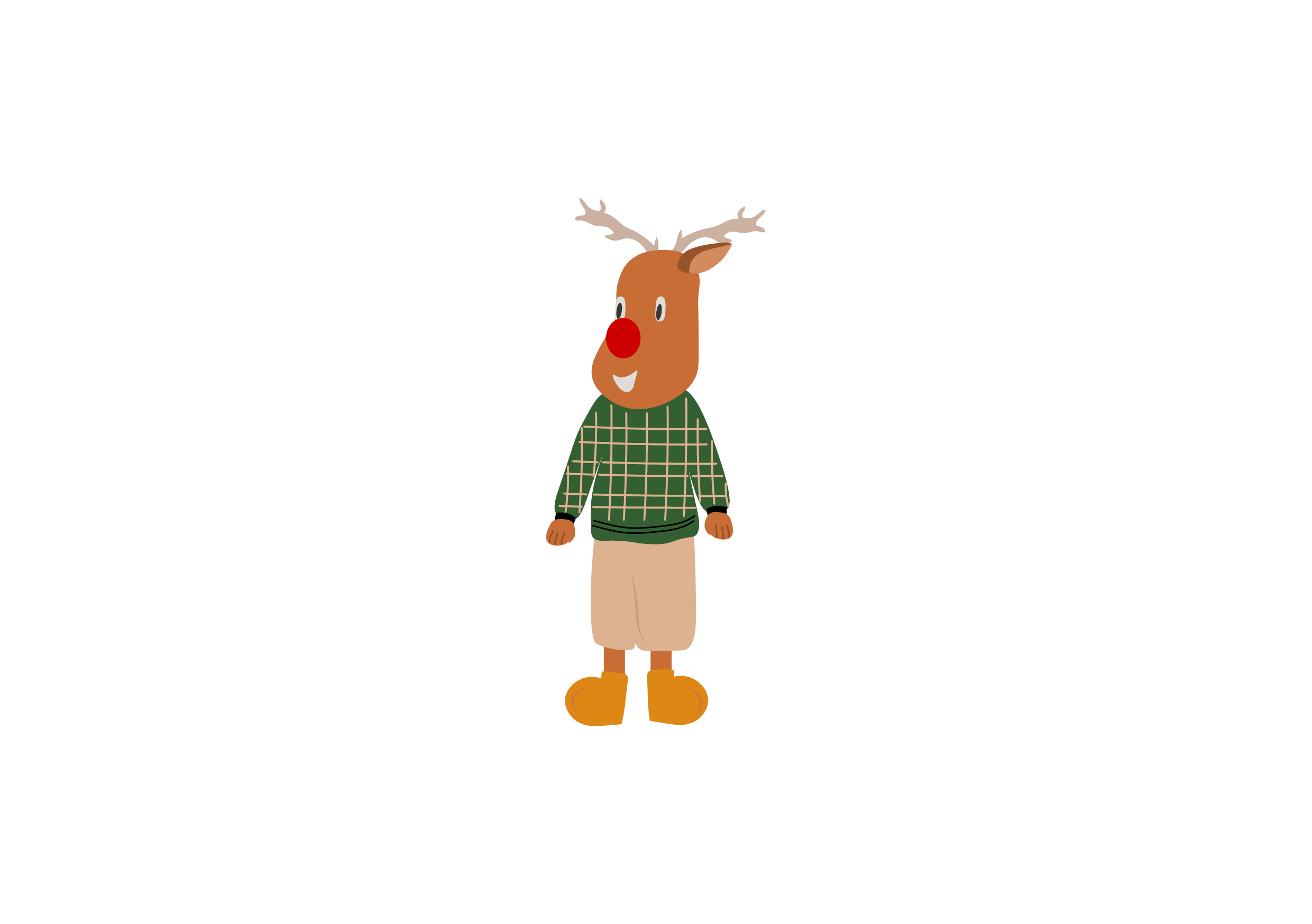Reindeer With Winter Outfit Illustration animal christmas christmas 2025 design graphic design illustration reindeer vector winter