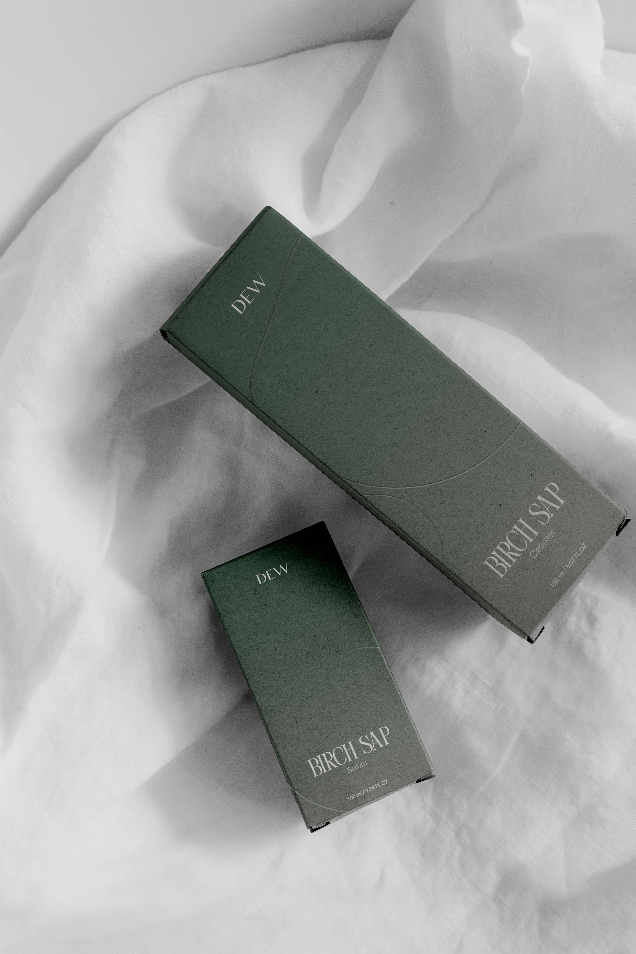 DEW branding graphic design logo packaging skincare