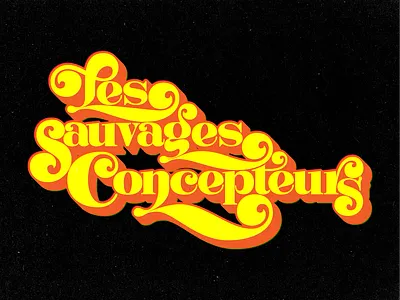 Les Sauvages Concepteurs branding design flourishes hand lettering letterforms lettering ligature logo logotype psychedelic retro tipografia type typography vector vintage