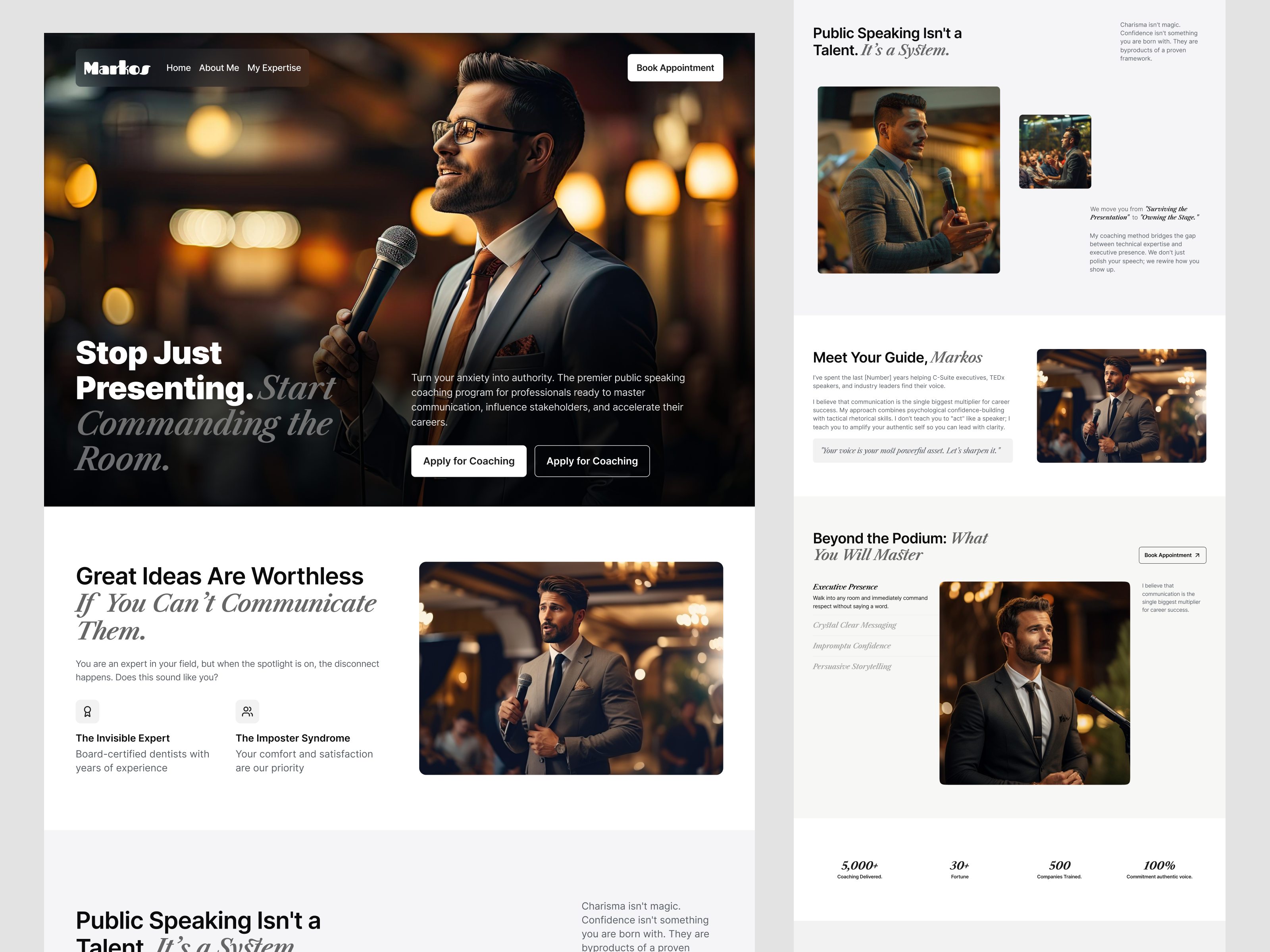 Example of Service Website UI/UX Design (5 Page)