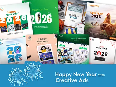 Happy New Year Creative Ads 2026 ads design creative ads graphic design happy new year new year new year 2026 new year creative new year creatives new year poster new year poster design poster poster design storytelling visualization