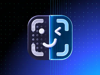 FaceFlow App Icon 3d 3d icon 3d illustration app app icon apple c4d design graphic design icon illustration ui vector