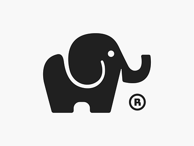 Elephant! africa animal brand branding business cute design elephant icon illustration logo logo design mark mastodon monochrome saas savannah startup symbol wild