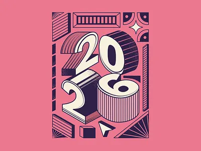 2026 2026 animation character design do it graphic design happy new year illustration motion motion design motion graphics new year positive poster retro stay positive type typography vector