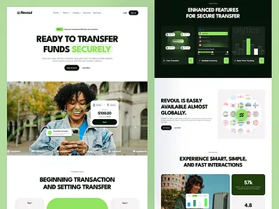 Revoul - Fintech Website banking app banking website design fintech fintech website fintech website design hr rumen landing page landing page design saas saas app saas design ui ux web web design website website design
