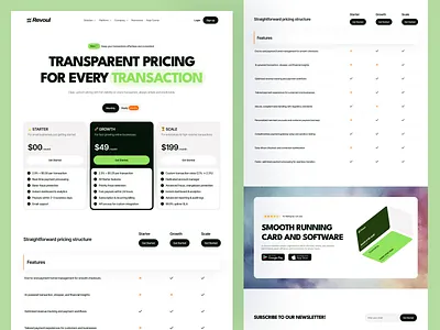 Revoul - Pricing Page fintech fintech saas fintech website framer framer design framer website hr rumen landing page landing page design ui ux web web design webflow webflow design webflow website website website design