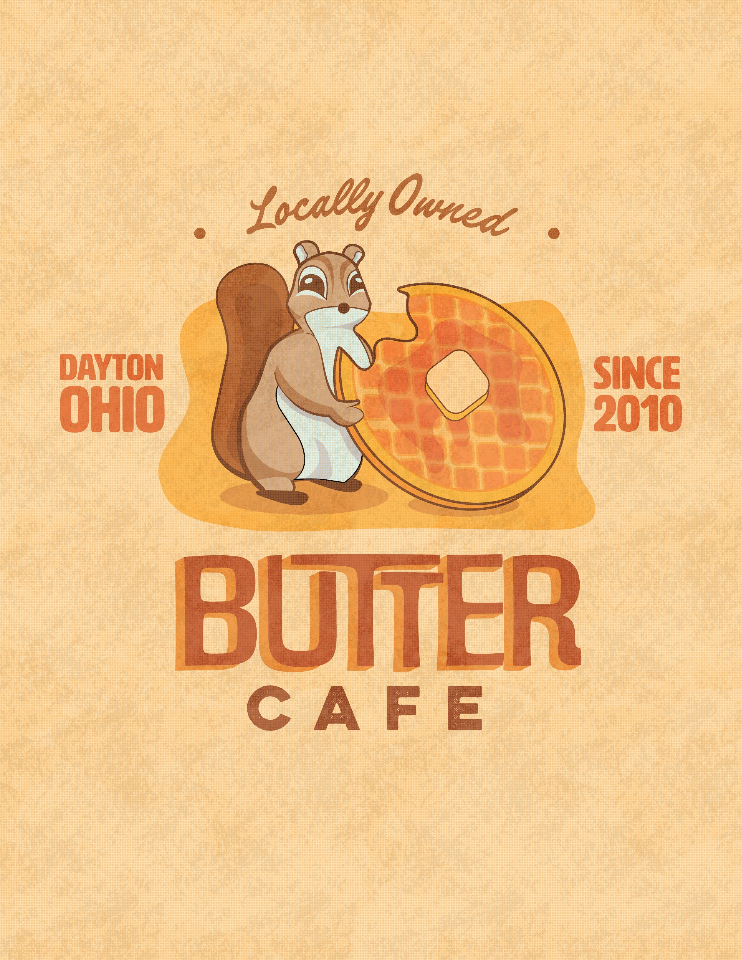 Butter Cafe Shirt Design branding design graphic design illustration typography