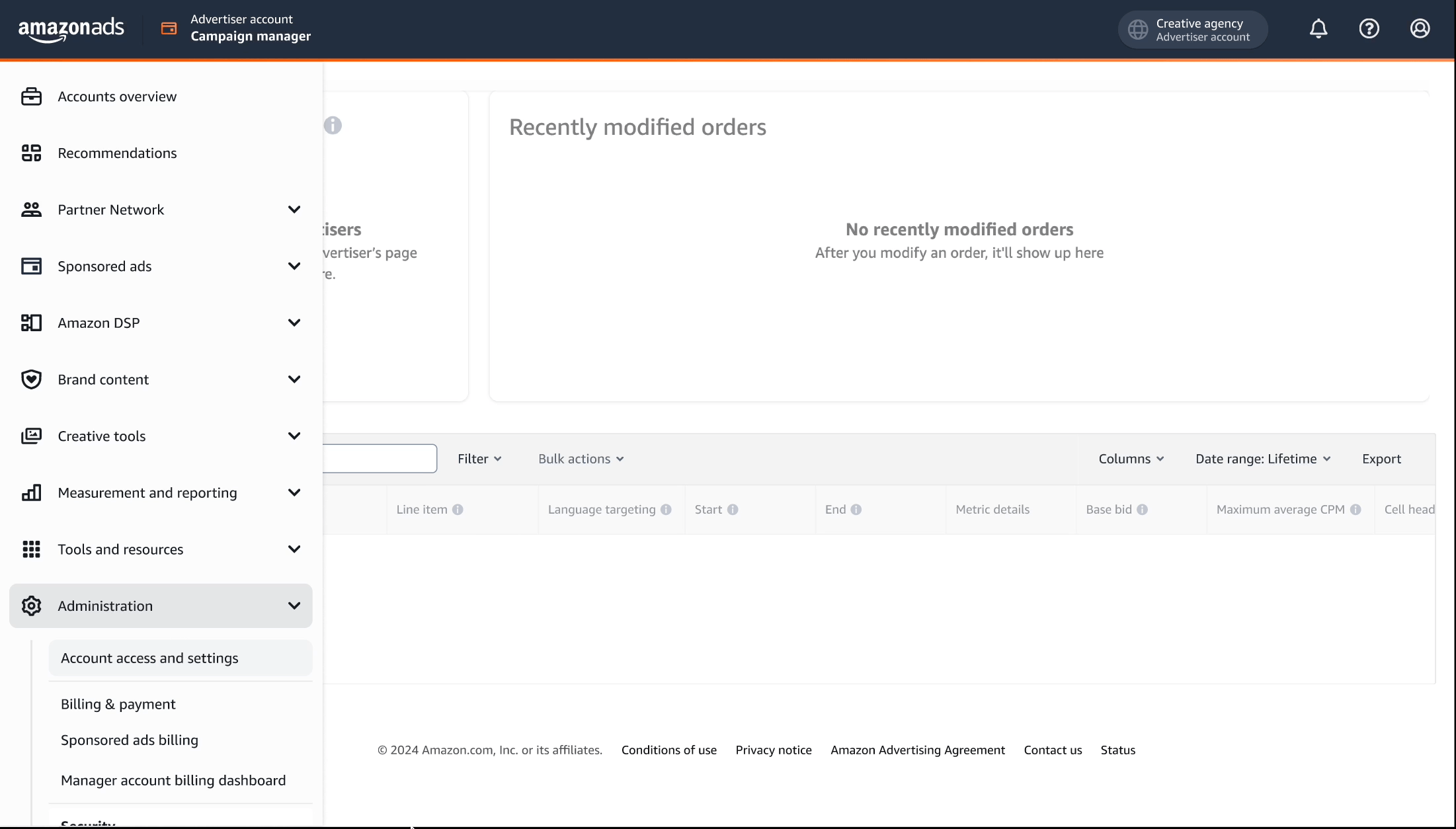 Animated walkthrough showing the consolidated permissions experience in the advertiser account