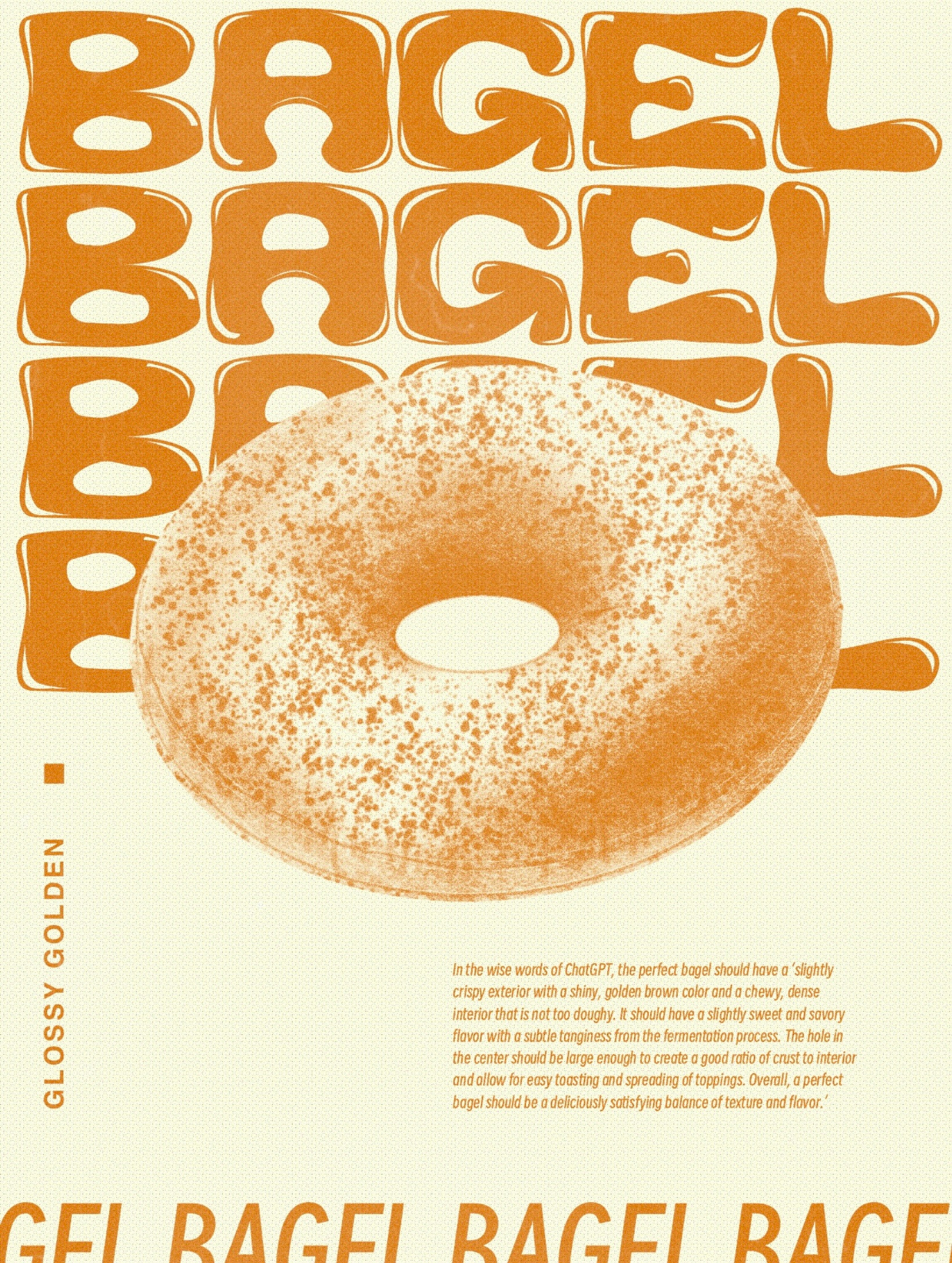 Bagel Poster graphic design illustration poster design typography