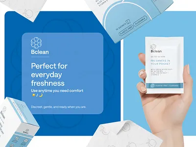 Bclean - Travel-friendly hygiene branding 2026 branding brang guidelines design dribbbble graphic design identity line logo logo logo designer logomark monogram outline icon peach top wordmark