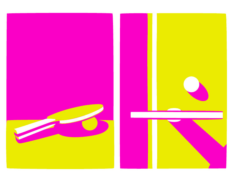 Tennis Table graphic design illustration screenprint sports
