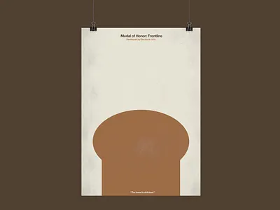 Medal of Honor: Frontline | Typographical Poster bread gaming graphics illustration poster sans serif simple text typography video game