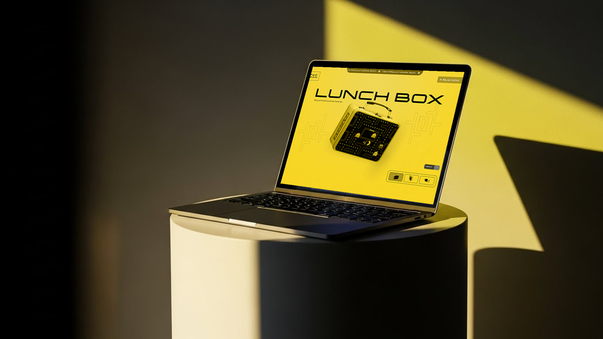 PAC-MAN - Nintendo In Motion box logo lunch motion graphics product cards overlay design ui uiux layout design ux