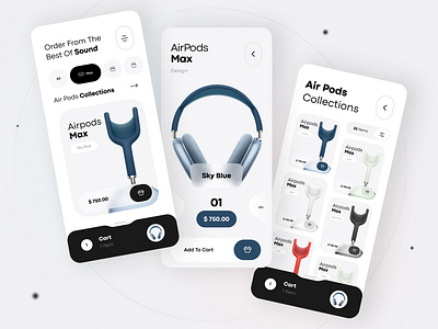 AirPods App Design airpods apple clean deals design devices ecommerce figma headphone marketplace max product shopping store ui