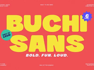 Buchi Sans – A Bold & Playful Display Font 3d animation branding burger design display fast food graphic design illustration logo luxury magazine modern motion graphics typography ui