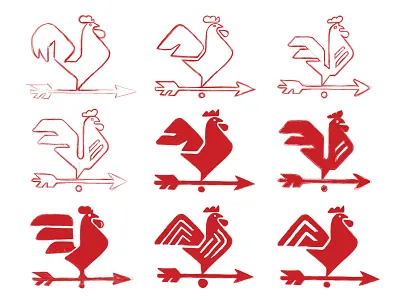 Work in Progress animal logo brand identity branding brandmark custom logo design custom mark design process graphic design identity design identity designer illustration logo logo design logo designer mark rooster logo sketchbook sketches work in progress