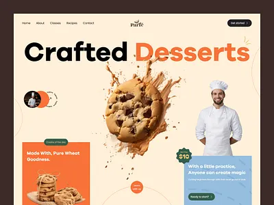 Parfe - Bakery Shop Website Landing Page Ui Design bakery bakery landing page bakery website baking bread cake cookies dessert home bakery website landing page minimalist website pastry sweet ui uiux ux web web design website website design