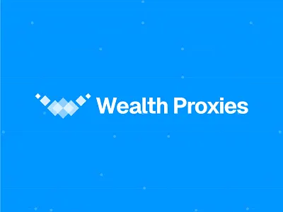 Wealth Proxies – Modern Proxy Service Logo brand identity branding cloud network data routing design digital infrastructure identity internet services logo logo design network logo proxy logo proxy service server logo startup logo tech branding tech logo vpn logo
