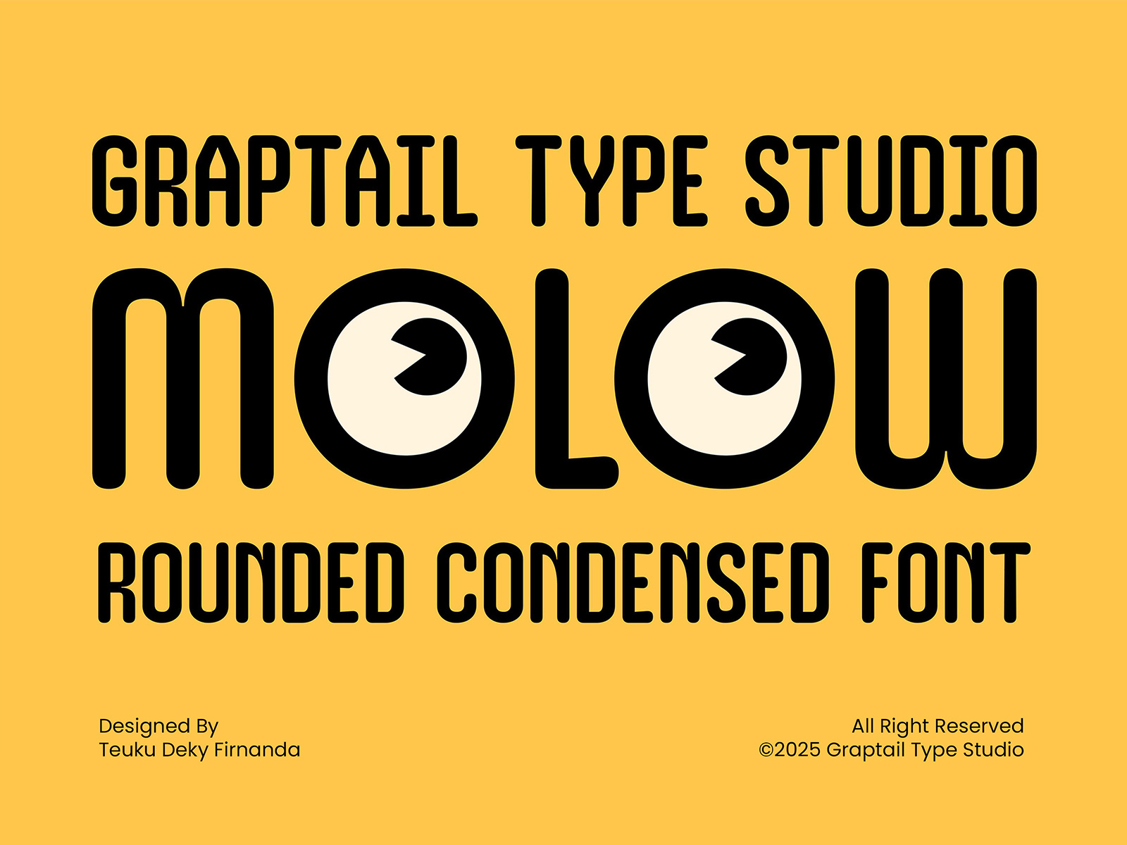 Molow - Rounded Condensed Font 90s chunky condensed decorative display graptail nostalgia quirky retro rounded sans serif vintage