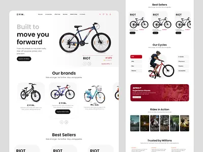 UI/UX Case Study: Redefining the Modern Bike Shop animation app branding bycycle website clean design cycle design ecommerce hero cycles homepage homepage deisign landing page ui ux web web design