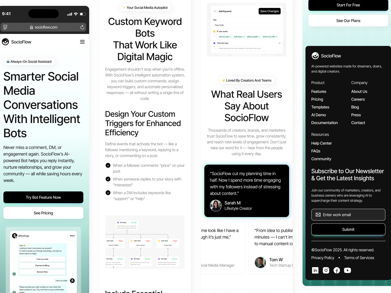 Example of Ai For Social Media Management Website