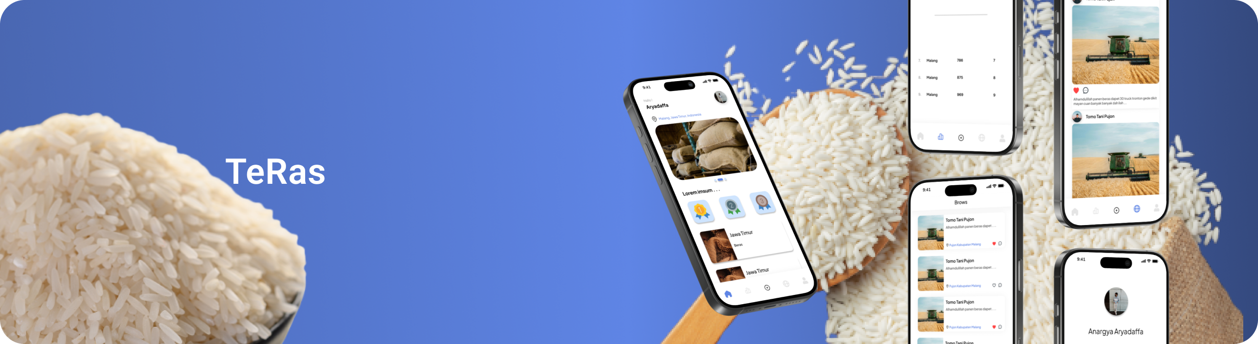TeRas (Teman beRas) Mobile App UI farmer app ui mobile ui rice app ui ui