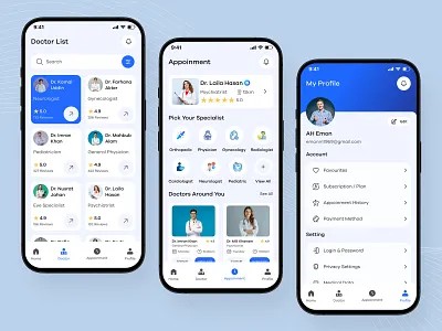 Medicare – Doctor Appointment 3d animation graphic design mobaile app ui
