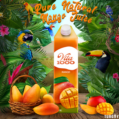 Mango Juice ADS poster branding graphic design photoshop poster