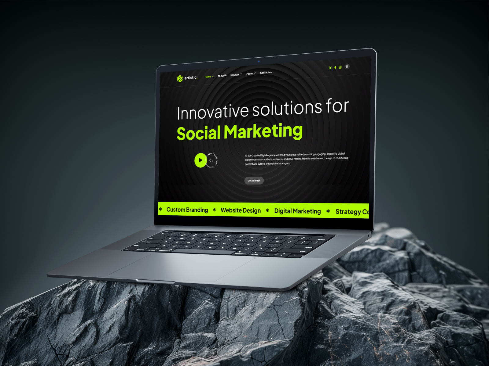 Artistic - Digital Marketing Agency Web Design dark layout digital agency landing page seo agency uiuxdesign web design