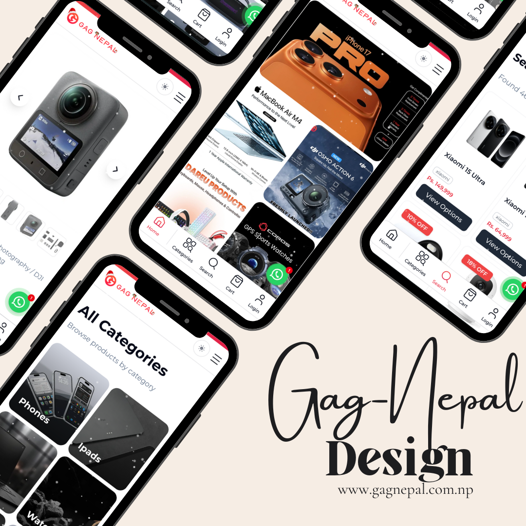 Gag Nepal - Electronics E-commerce App app design ecommerce minimalist design ui ux