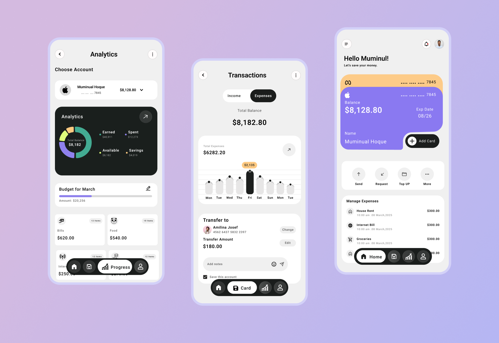 MUMINUAL!! analytics app ui branding cash claen design graphic design modren ui transaction ui uiux designing