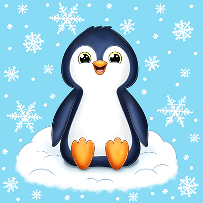 Penguin animal book card character children design game illustration illustrator penguin photoshop puzzle winter