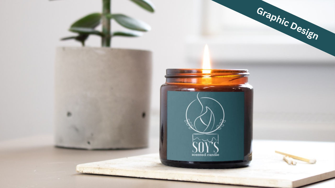 Graphic Design: Soy's Scented Candle brandidentity branding candlebranding dribbbleportfolio filipinodesigner graphicdesign logodesign minimaldesign packagingdesign productbranding
