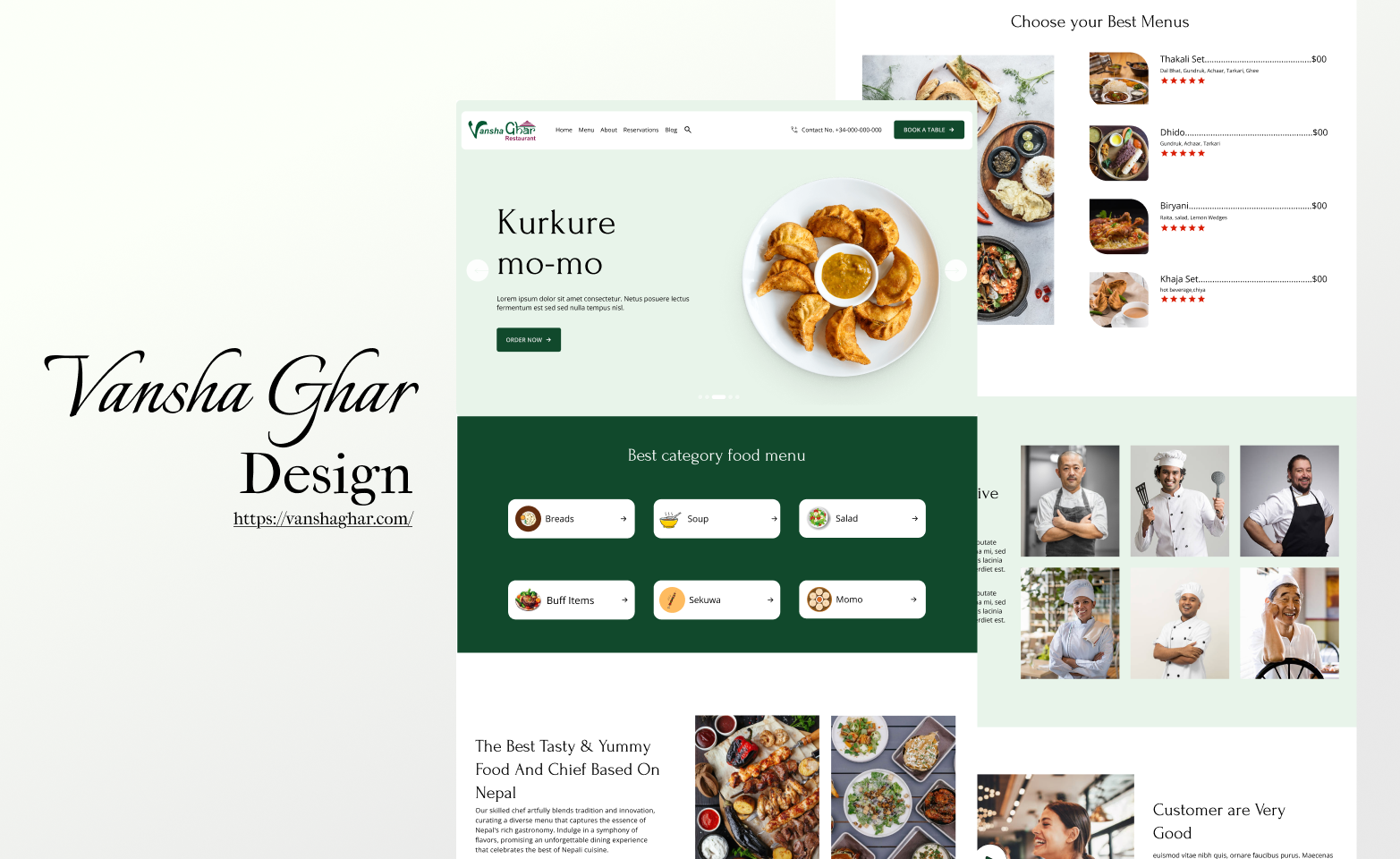 Vansha Ghar — Authentic Nepalese Dining Web Experience design figma ui ux web design
