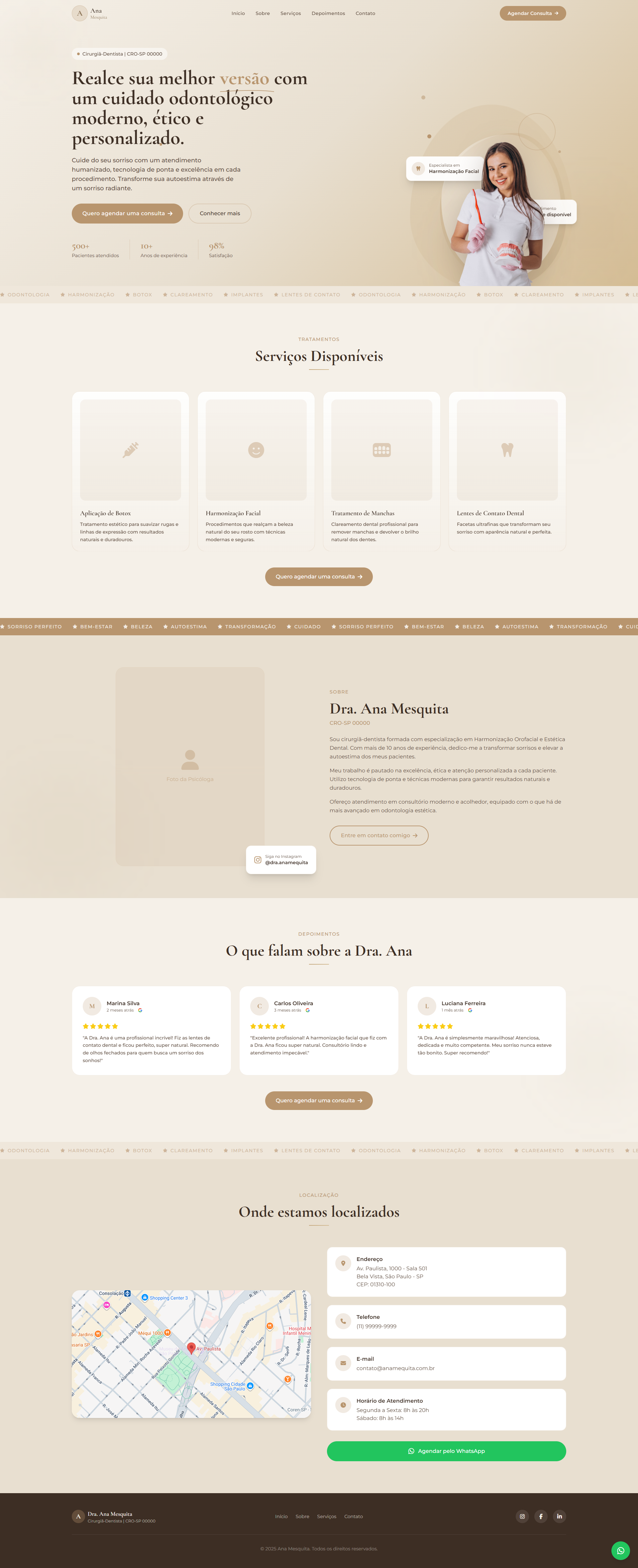 Dental Clinic Landing Page — HTML, CSS & JavaScript dentist landing page webdesign website
