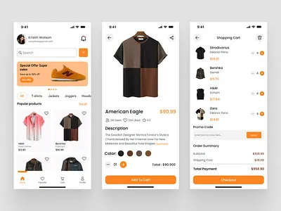 Trendycart E-commerce App app design e commerce illustration mobile app shop ui ux ux design