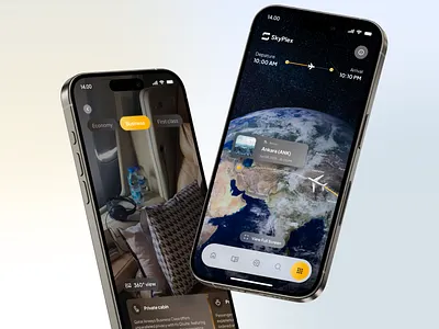 SkyPlex- Inflight Entertainment Mobile App 360 view airplane app attendant avod camera clean design entertainment flight inflight ios maps mobile plane radar tracking trip ui ux
