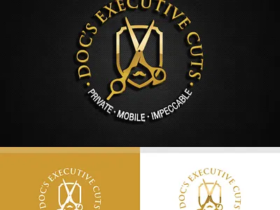 Doc's Executive Cuts 3d branding graphic design logo