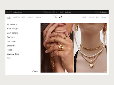E-commerce Web design e commerce ecommerce ecommerce design ecommerce ui ecommerce web ecommerce website jewelry ecommerce menu shopify shopify website ui ui design web design website