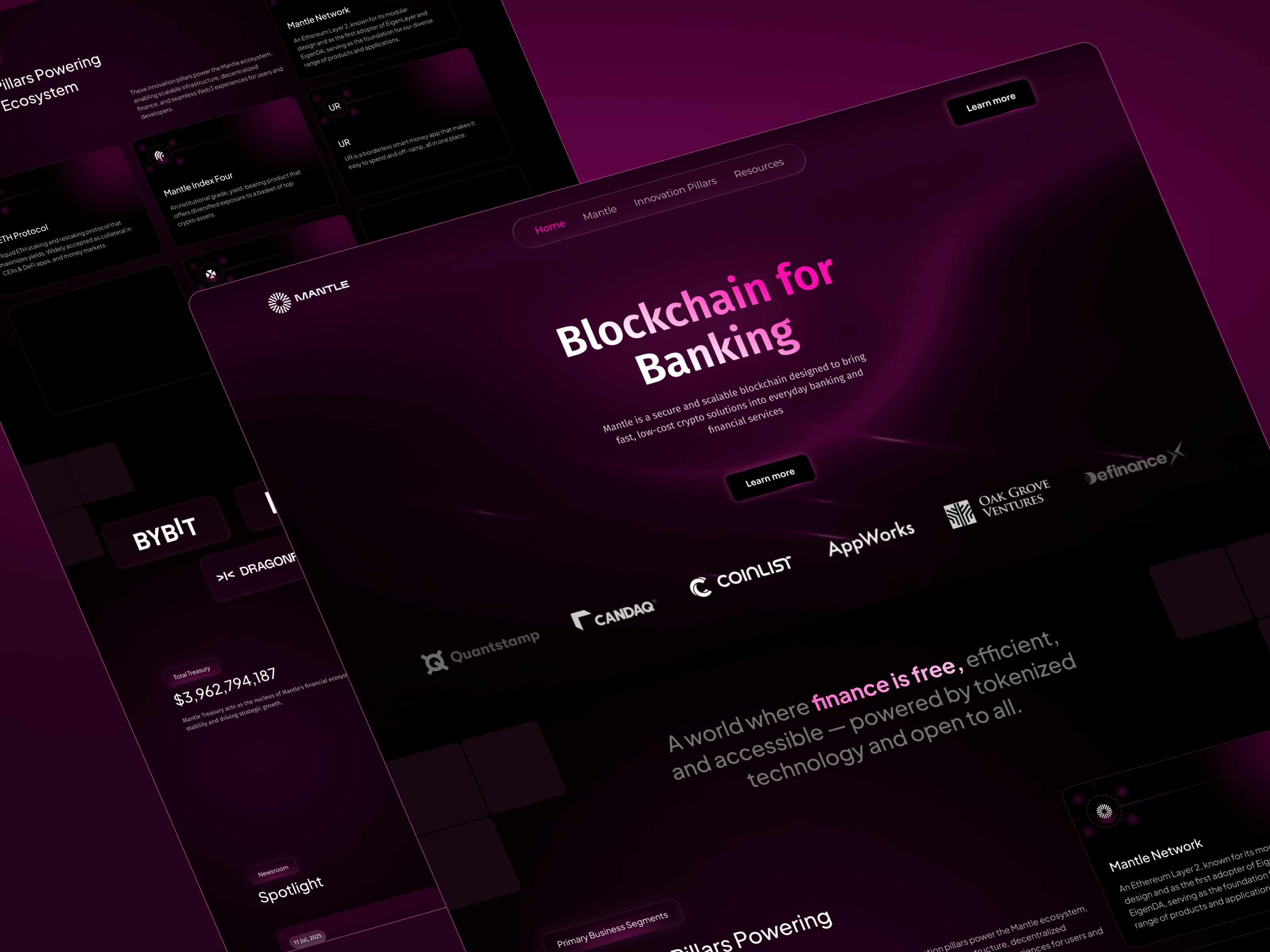 Example of Blockchain for Banking Website Design