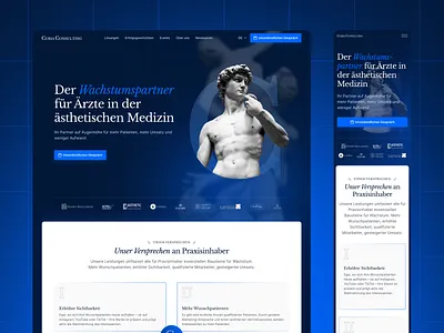 Website for marketing agency Curia Consulting landingpage one pager onepager webdesign webflow webflow website website
