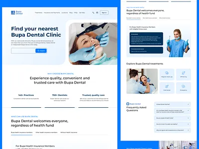 Dental Clinic Website Design clean website design clinic website dental dental care website dental clinic dentist dentist website dentistry design doctor health healthcare landing page medical medical services ui ui design web web design website