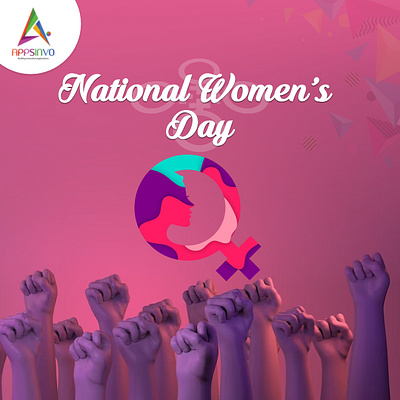 Appsinvo Wishes for National Women's Day 2023 animation branding graphic design logo