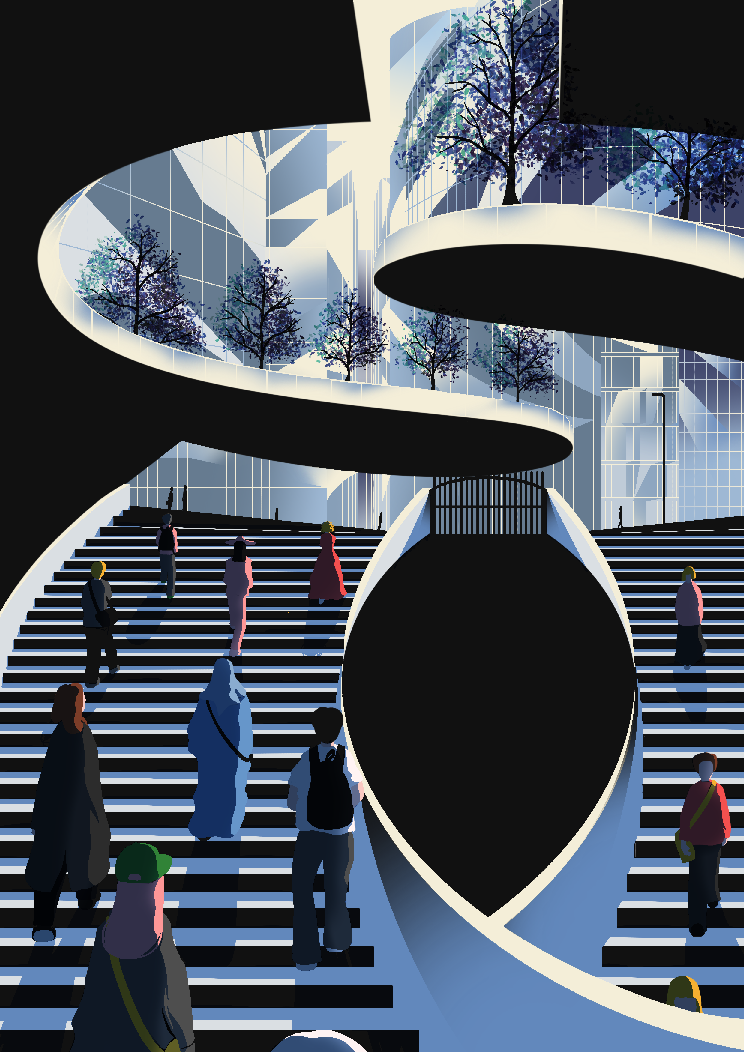 Economic Center business conceptual illustration currency economic editorial illustration