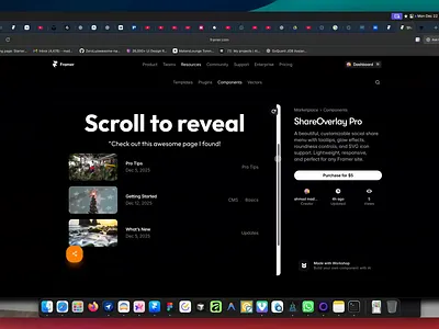 Advanced SharePro Framer Component framer framercomponent frontend saas ui ux webdesign