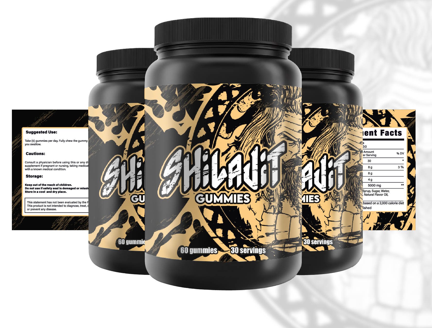 Label Design Shilajit Gummies adobeillustrator branding creatine custom illustration design draw graphic design illustration illustrations label labeldesign logo packaging texture vector viking illustration vikings visual identity