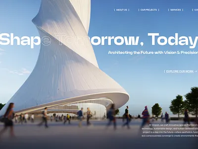 Future of Real Estate UI Design agency design hero section home landing page luxury modern real estate realestate ui redesign ui web website