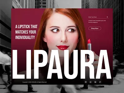 Lipaura Website Footer UI Exploration animation beauty website conversiondesign ecommerce design ecommerceui footer footerdesign graphic design grooming landing page minimal productdesign shopify ui website