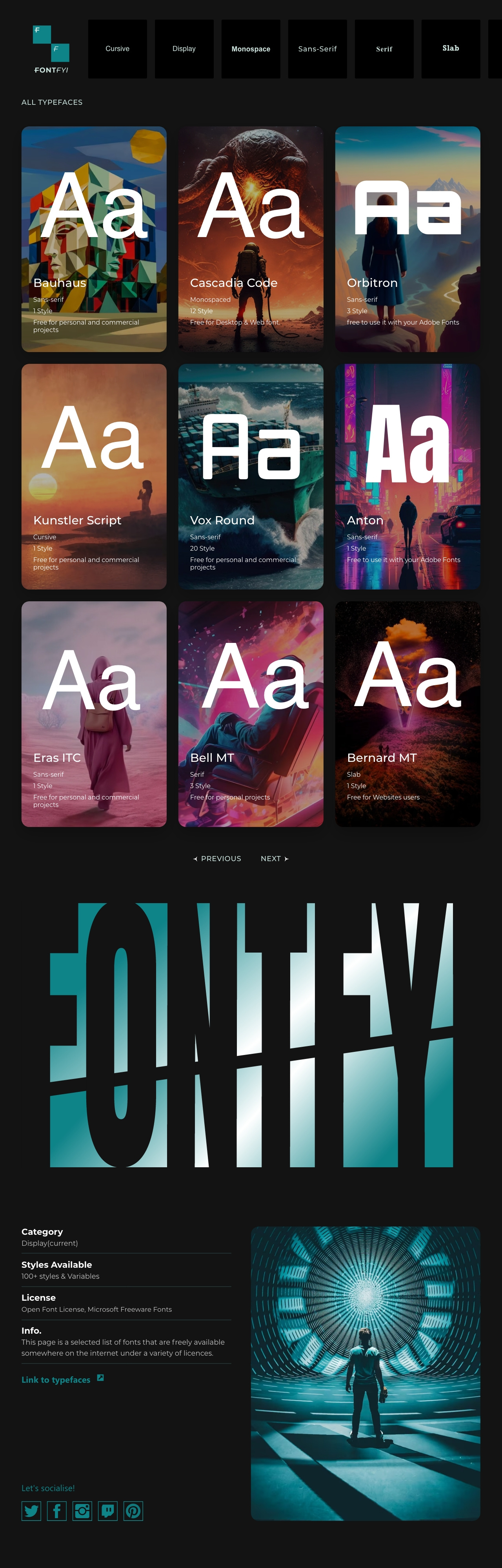 FontFYI 3d branding fontfyi fonts fontswebsiteui graphic design uiux design website ui website uiux