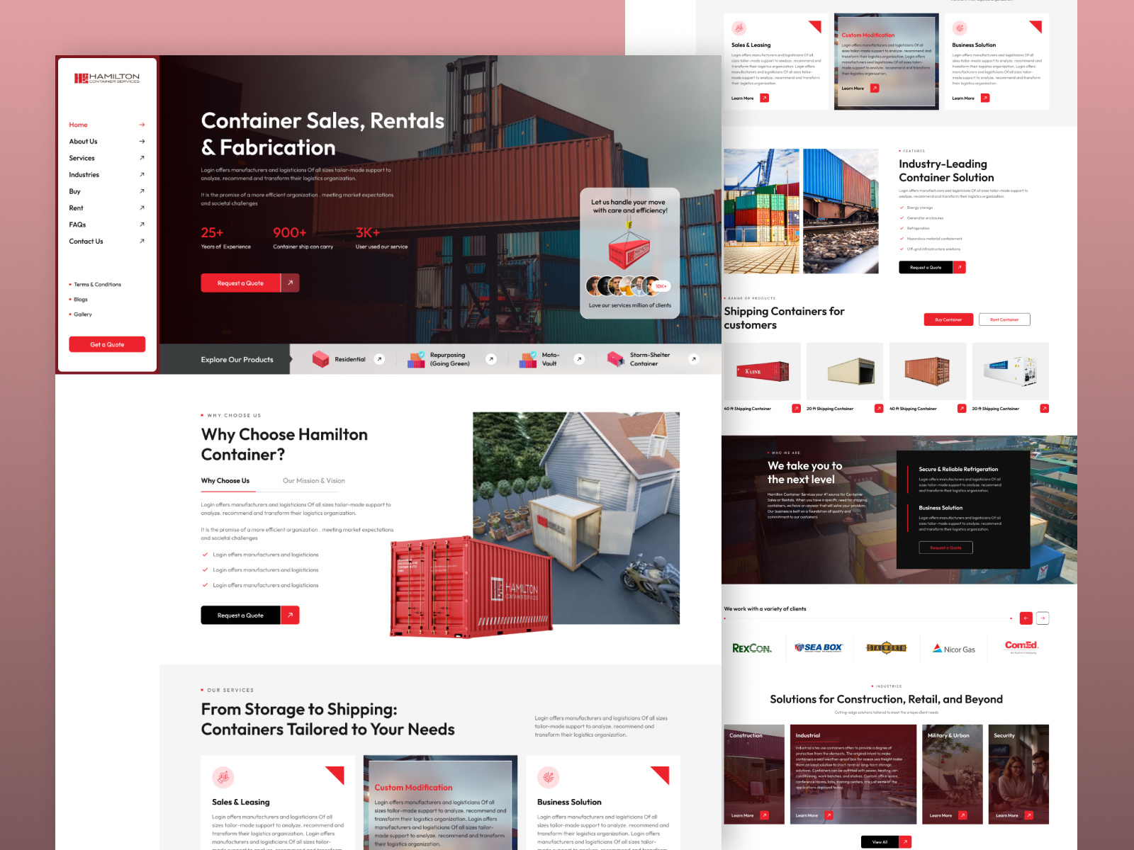 Example of Service Website Development
